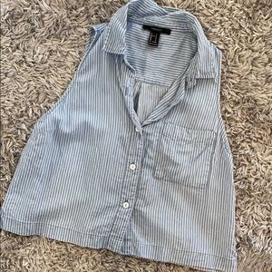 Button down crop top